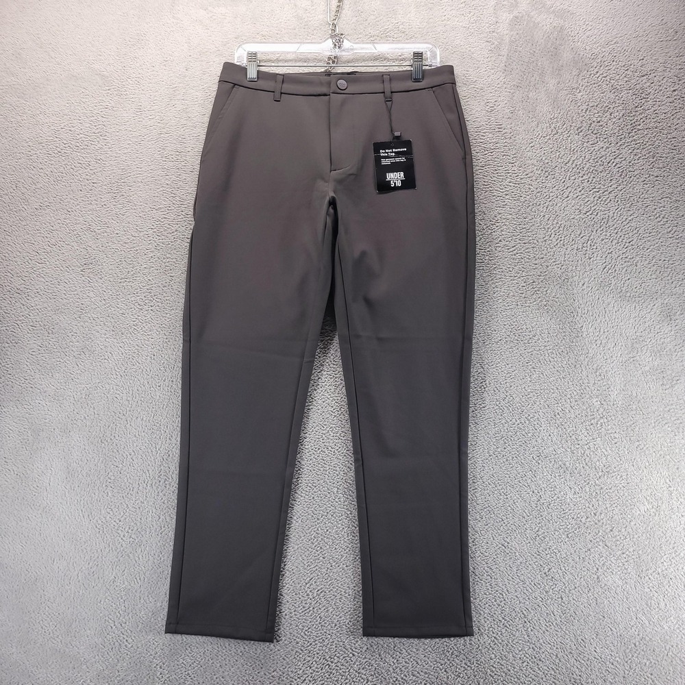 Under 510 Pants Mens 30x26 Brown Slim Tech Chino Stretch Travel Casual Tapered